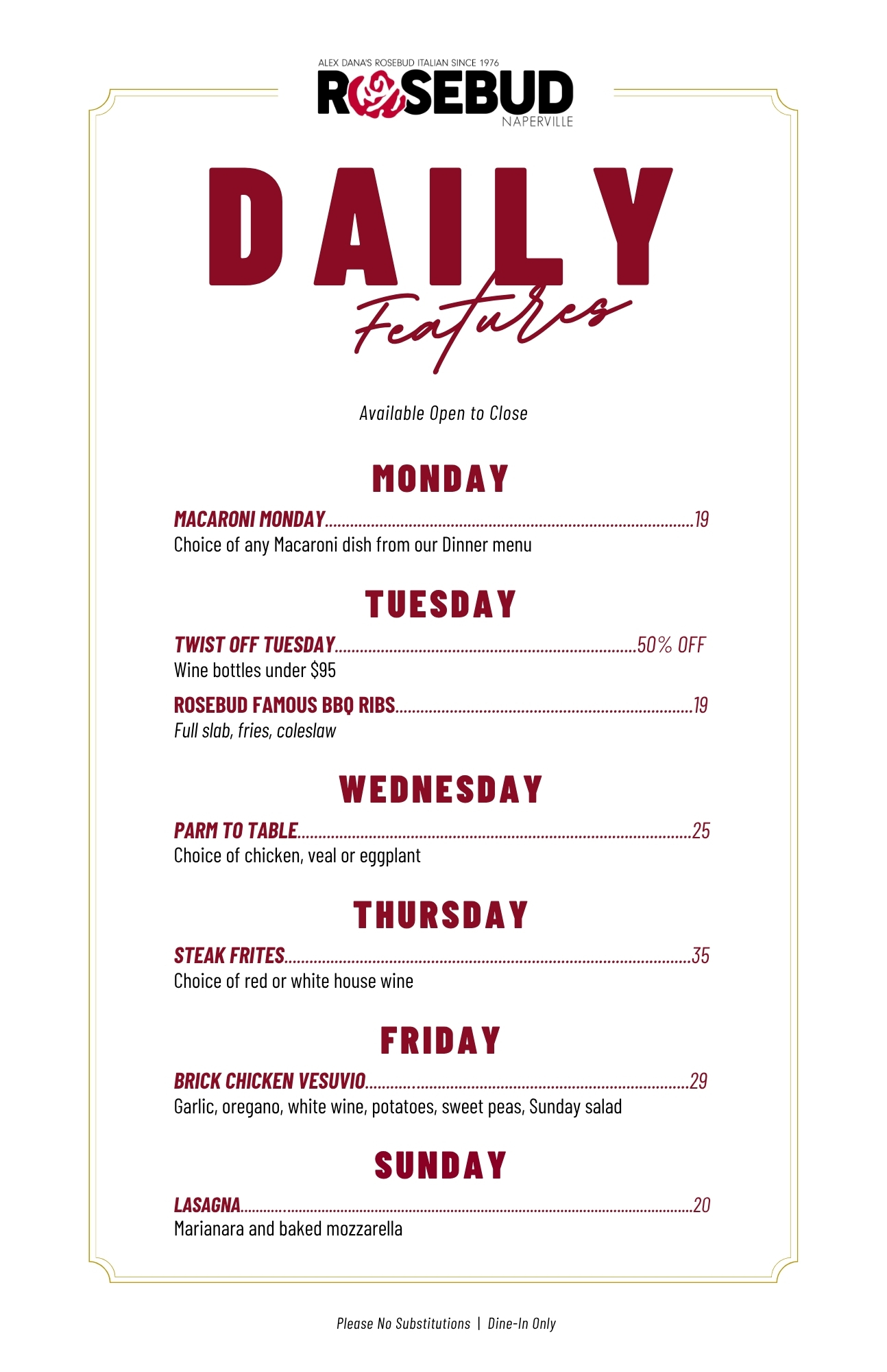 Naperville Specials 8 28 26